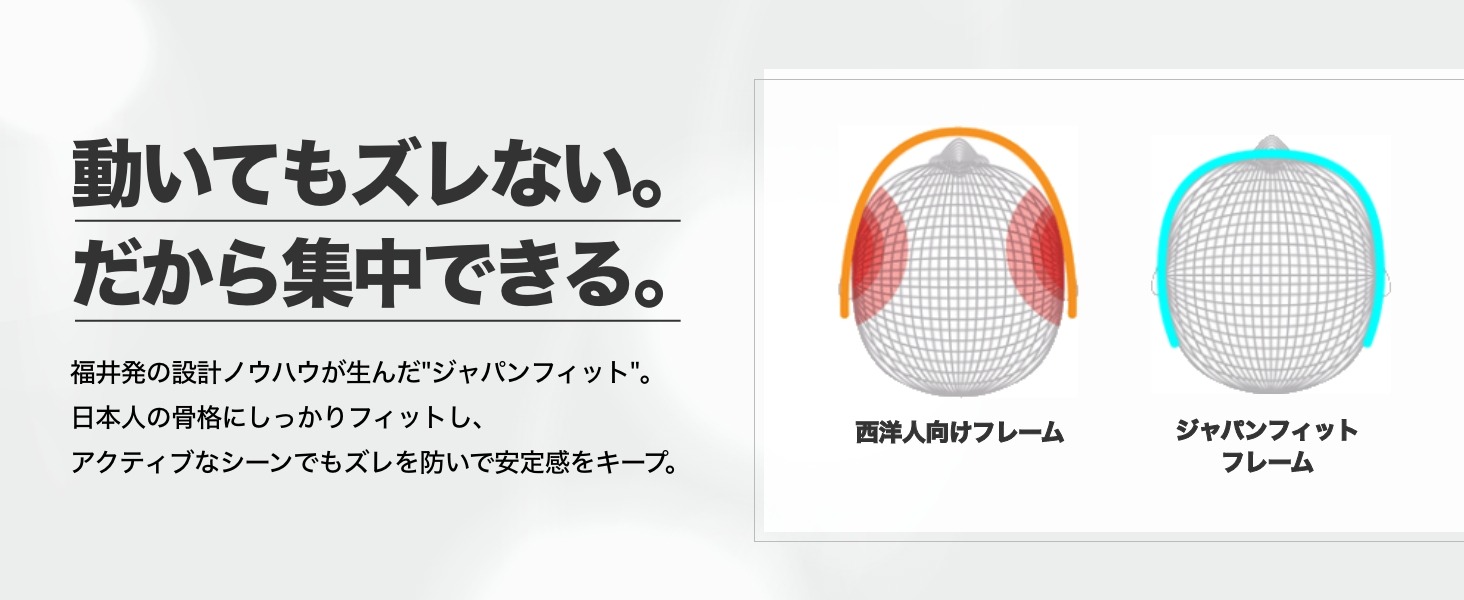 動いてもズレない。だから集中できる。